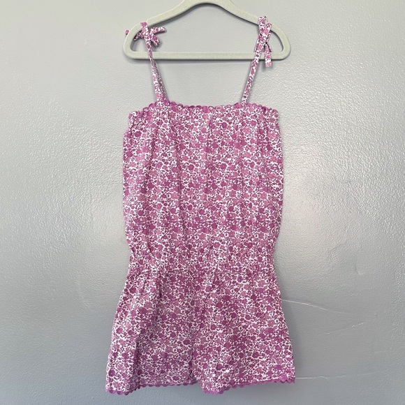 Kite Organic Cotton Lavender Floral Romper Sz 6-7 - Picture 12 of 12